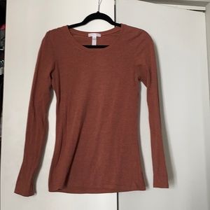 Burnt orange long sleeve tee